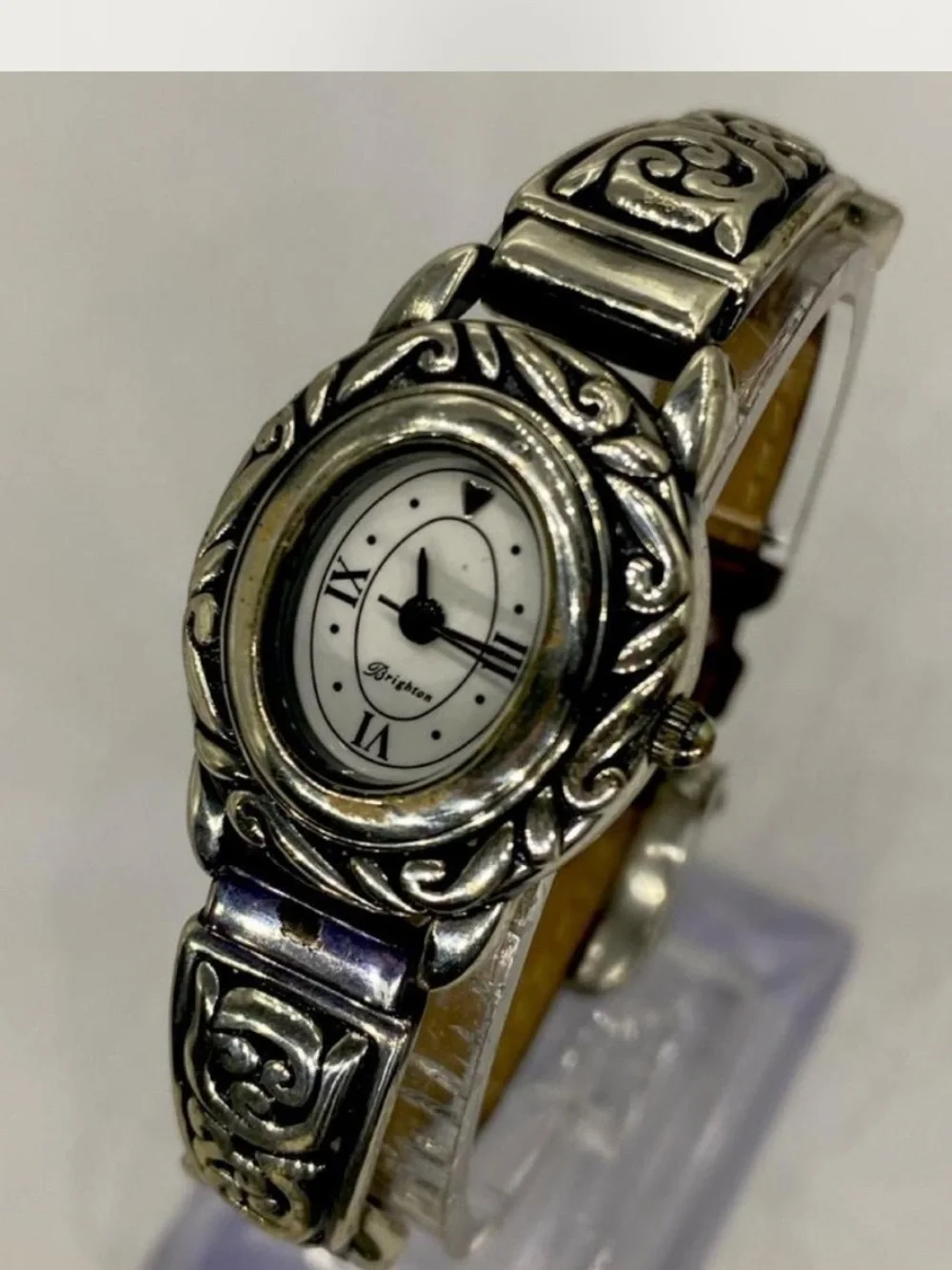 *** Brighton ^^^ Silver Ornate Oval Women's Watch *** Luxury ***